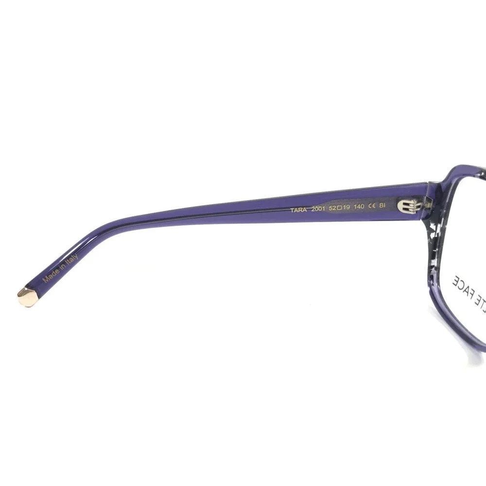 Volte Face Eyeglasses Frames TARA 2001 BI Purple Black Square Full Rim 52-19-140